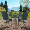 Juskys Polyrattan Gartenstühle Yoro 4er Set - mit Armlehnen Produktbild-Vorschau 12