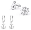 Anker Ohrschmuck: Silber Ohrstecker oder Creolen Ohrringe Produktbild-Vorschau 2