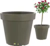 Kulatý květináč Ø 58 cm Velký 55 l Šedý kámen k pěstování, Náhled obrázku produktu 1