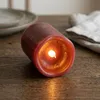 LED Kerze 4er Set rot mit Timer batteriebetrieben - 13 x 7 Produktbild-Vorschau 5