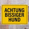 Achtung bissiger Hund Metallschild in gelb Warnschild Produktbild-Vorschau 7