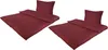 Two sets of burgundy bedding, each consisting of a duvet cover and a pillowcase, are displayed against a white background. Produktbild-Vorschau