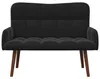 vidaXL 2-Sitzer Sofa Schwarz 115 x 61 x 87 cm Samt Produktbild-Vorschau 4