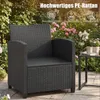 COSTWAY Tuinset, kunststof riet, inclusief 2 stoelen met Productafbeelding-voorbeeld 5