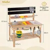 COSTWAY Cucina giocattolo 2 in 1, con piano scorrevole, Anteprima dell’immagine prodotto 3