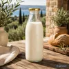 Milchflasche 1 Liter Glasflasche transparent mit 6 Flaschen Produktbild-Vorschau 2