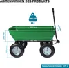 Wiltec Gartenwagen mit Kippfunktion bis 350 kg, Handwagen Produktbild-Vorschau 7