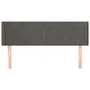 Kopfteil mit Ohren Dunkelgrau 147x16x78/88 cm Samt Produktbild-Vorschau 3