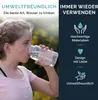 MAYU Glasflasche 100% Borosilikatglas, Deckel aus Bambus, Produktbild-Vorschau 4