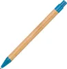 10 Kugelschreiber aus Weizenstroh und Bambus / Farbe: blau Produktbild-Vorschau 3