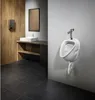 A modern bathroom with a urinal and a sink area. Anteprima dell’immagine prodotto