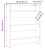 vidaXL Wand-Schuhschrank Weiß 80x18x90 cm Holzwerkstoff Produktbild-Vorschau 8