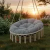 Rundes Gartenkissen 130 cm Grau – wasserabweisendes Outdoor Produktbild-Vorschau 11