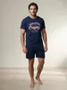 Pyjama Set Kurz - Athletics Original, Farbe:navy, Größe:XL Produktbild-Vorschau 8