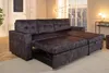 riess-ambiente Ecksofa APARTMENT 205cm grau Samt 3-Sitzer Produktbild-Vorschau 6