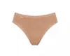 A single pair of beige women's underwear with lace trim, laid flat against a white background. Produktbild-Vorschau