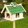 Vogelhaus Weiß Vogelfutterhaus aus Holz Vogelvilla Vögel Produktbild-Vorschau 4