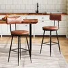 INONEFT Barhocker 2er-Set mit Rückenlehne, Industrie-Design Produktbild-Vorschau 2