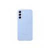 The back of a blue Samsung phone case with a camera cutout. Voir les images du produit