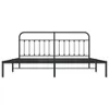 The Living Store Bettgestell mit Kopfteil Metall Schwarz Produktbild-Vorschau 5