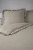 Detexpol Linge de lit en coton 160x200 taupe avec volants Voir les images du produit 4