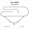 Ketten-Trachtengürtel "Strass-Herz und Perle" | Altsilber Produktbild-Vorschau 8