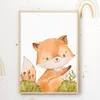 Waldtiere 6er Set Bilder Bär Igel Fuchs Hase Waschbär Reh Produktbild-Vorschau 4