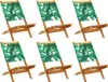 vidaXL Gartenstühle 6 Stk. Klappbar Grün Stoff und Produktbild-Vorschau 1