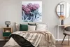 MuchoWow® Poster Rosa Pfingstrosen auf Marmor 100x100 cm - Produktbild-Vorschau 4