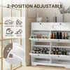 Schuhschrank BEALIFE 95x24x102 cm mit 4 Kippfächern & 2 Produktbild-Vorschau 4