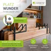 JUSKYS® Bierzeltgarnitur Kempten klappbar Natur 3-teilig Produktbild-Vorschau 3