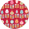 MuchoWow® Mauspad Mousepad Muster - Blumen - Retro - Rot Produktbild-Vorschau 1