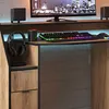 Gaming-Tisch Vicco Joel Goldkraft Eiche 123.2 x 45 cm mit 1 Produktbild-Vorschau 5