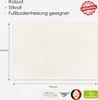 A flat lay image of a rug with dimensions and feature callouts. Produktbild-Vorschau