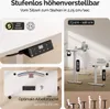 CASARIA® Höhenverstellbarer Schreibtisch 140cm Weiß Gestell Produktbild-Vorschau 3