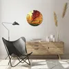 Wanduhr - Rund - Glasuhr - Park Herbst Baum - 40x40cm - Produktbild-Vorschau 6