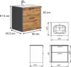 Waschbeckenunterschrank Vicco Lanco Anthrazit/Goldkraft Produktbild-Vorschau 3
