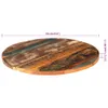 vidaXL Tischplatte Rund 60 cm 25-27 mm Altholz Massiv -  Produktbild-Vorschau 8