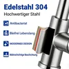 AICA Spültischarmatur Ausziehbar Säulenbrause Wasserhahn Produktbild-Vorschau 5