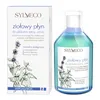 A product shot of a Sylveco herbal mouthwash bottle and its packaging, presented side-by-side against a white background. Produktbild-Vorschau