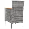 vidaXL Chaises de jardin 4 pcs. Poly rotin gris Voir les images du produit 4