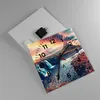 Wanduhr - Quadrat - Glasuhr - Wasserfall Himmel Berg - Produktbild-Vorschau 2