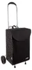 A black shopping trolley with white polka dots on one side and a black flap on top, set against a white background. Anteprima dell’immagine prodotto