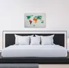 Leinwandbild Abstrakt 60 x 90 cm - Wandbild Weltkarte Bunt Produktbild-Vorschau 3