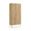 NATURA Armoire 87cm 5 Étagères Chêne Craft Doré Boho Pieds Voir les images du produit 1