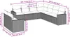 vidaXL 9-tlg. Garten-Sofagarnitur mit Kissen Braun Poly Produktbild-Vorschau 3