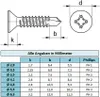 Bohrschrauben 7504 P - Stahl verzinkt Senkkopf Kreuz (Ø 6,3 Produktbild-Vorschau 3