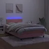 Boxspringbett mit Matratze & LED Rosa 120x200 cm Samt Produktbild-Vorschau 3