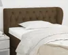 vidaXL Kopfteil mit Ohren Dunkelbraun 103x23x78/88 cm Stoff Produktbild-Vorschau 2