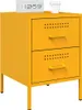 vidaXL Table de nuit jaune moutarde 36x39x50,5 cm acier Voir les images du produit 4